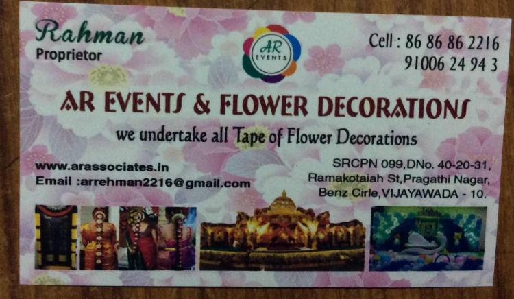 A R Events & Flower Decorations